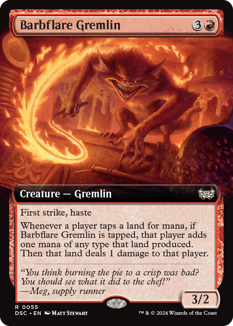 Barbflare Gremlin (Extended Art) [Duskmourn: House of Horror Commander] | Gamer Loot