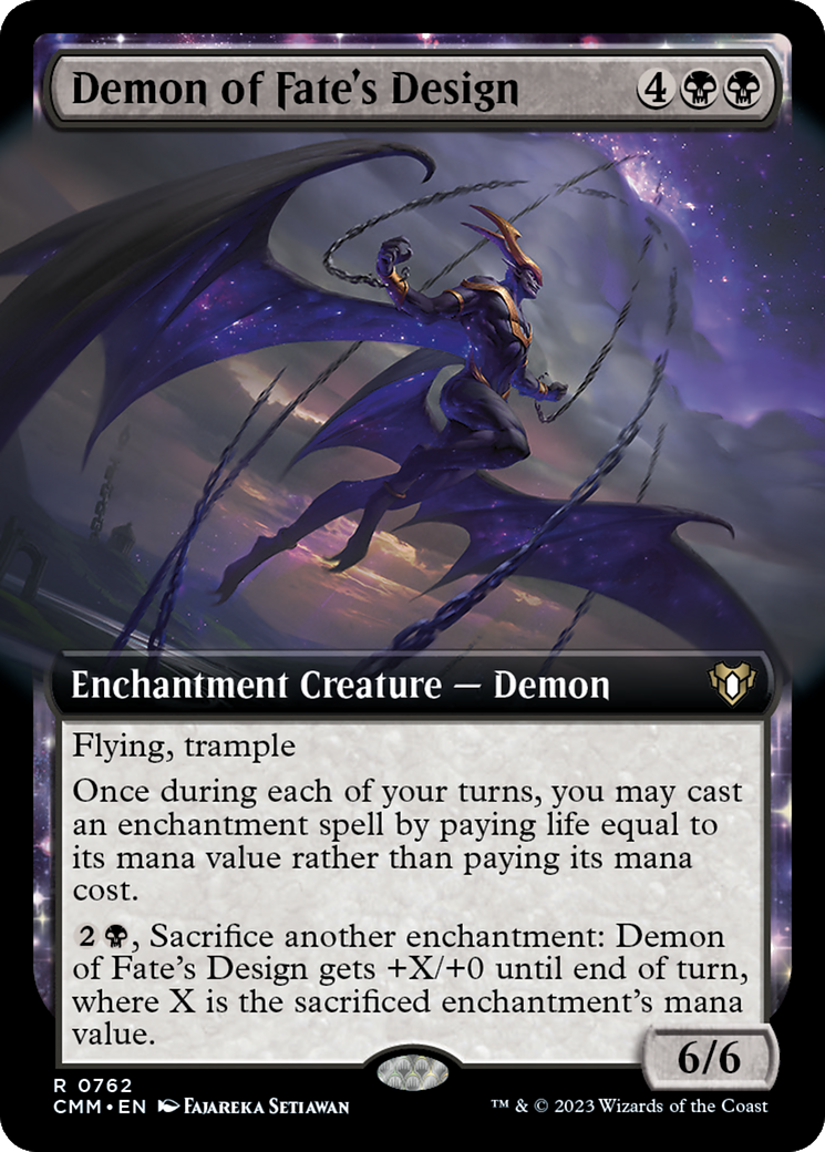 Demon of Fate's Design (Extended Art) [Commander Masters] | Gamer Loot