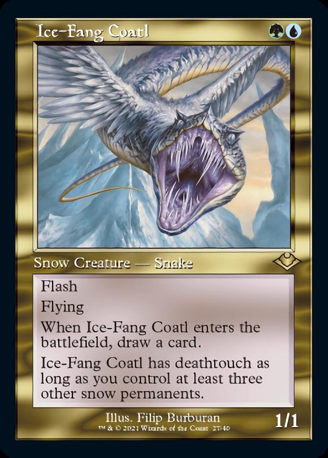 Ice-Fang Coatl (Retro Foil Etched) [Modern Horizons] | Gamer Loot