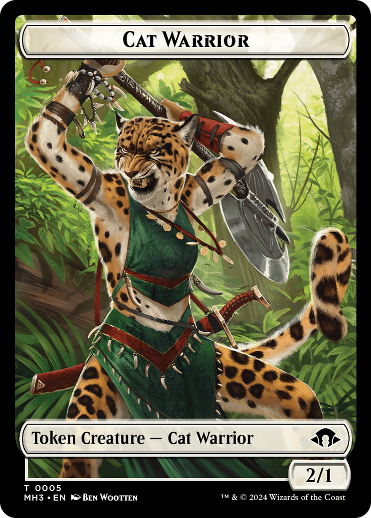 Cat Warrior Token [Modern Horizons 3 Tokens] | Gamer Loot