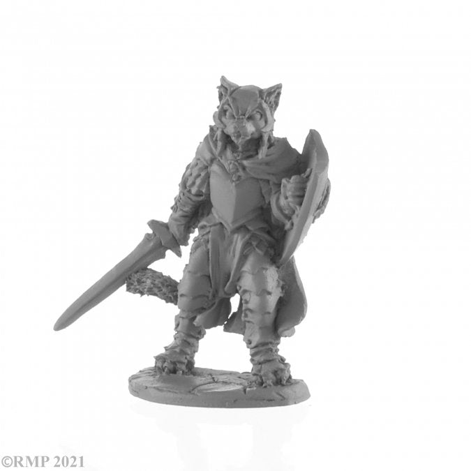 Reaper Bones Miniatures: Catfolk Paladin | Gamer Loot