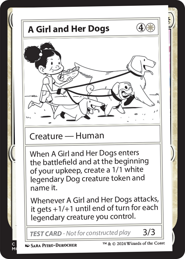 A Girl and Her Dogs [Mystery Booster 2 Playtest Cards] | Gamer Loot