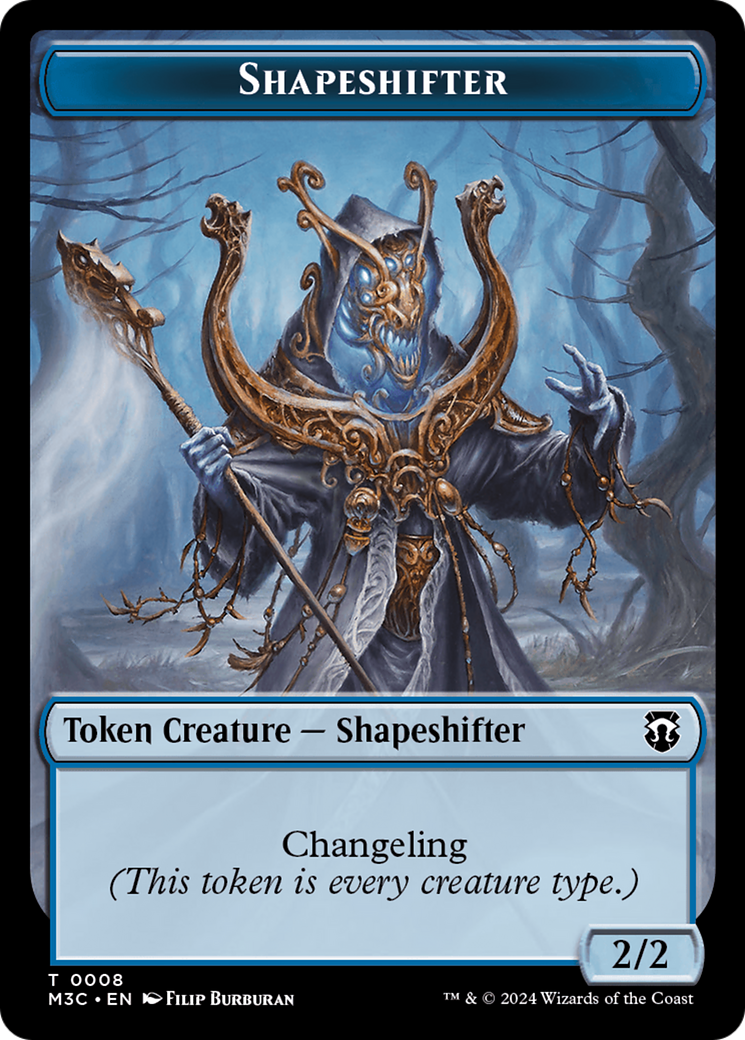 Dragon // Shapeshifter (0008) Double-Sided Token [Modern Horizons 3 Commander Tokens] | Gamer Loot