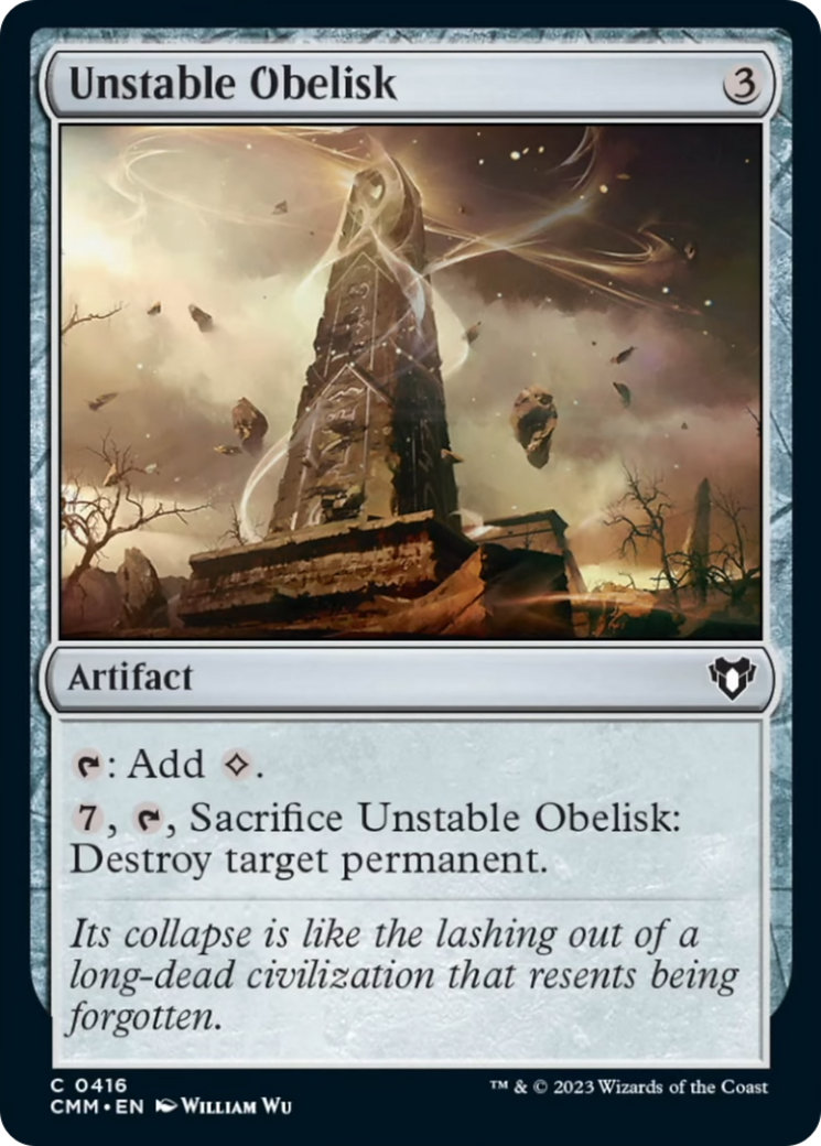 Unstable Obelisk [Commander Masters] | Gamer Loot