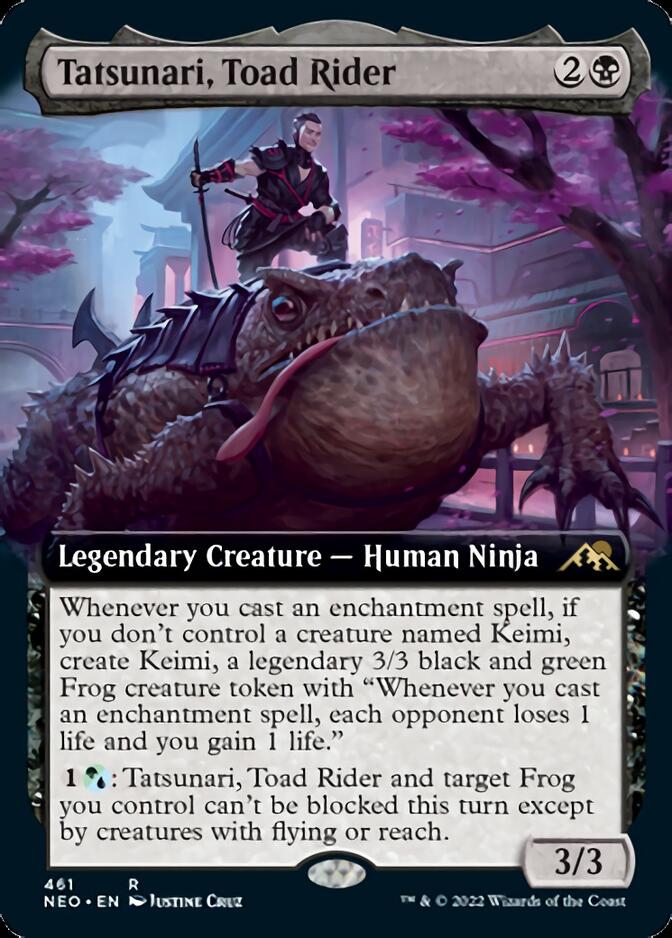 Tatsunari, Toad Rider (Extended Art) [Kamigawa: Neon Dynasty] | Gamer Loot