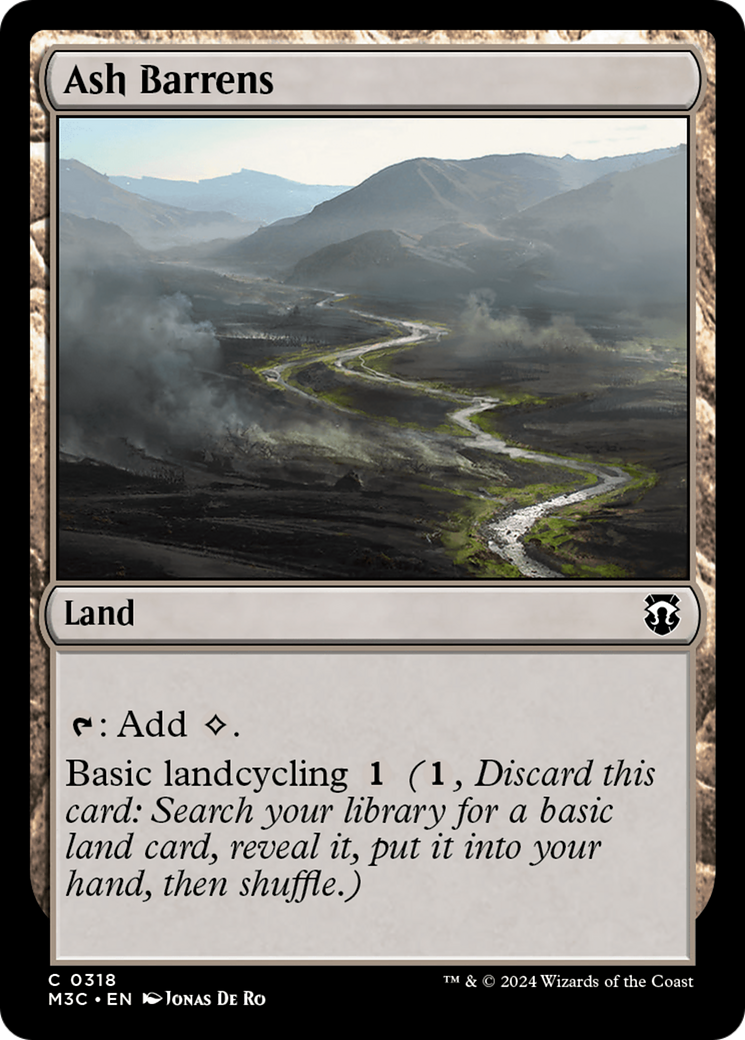 Ash Barrens (Ripple Foil) [Modern Horizons 3 Commander] | Gamer Loot