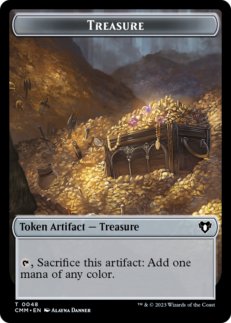 Treasure // Cat (0005) Double-Sided Token [Commander Masters Tokens] | Gamer Loot