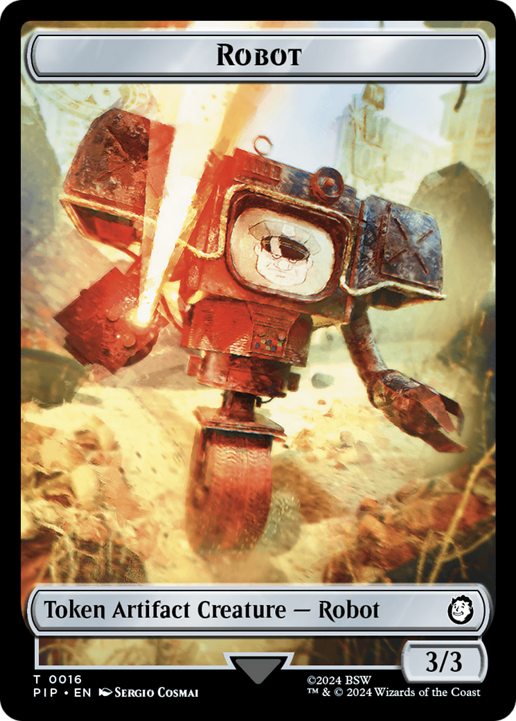 Radiation // Robot Double-Sided Token [Fallout Tokens] | Gamer Loot