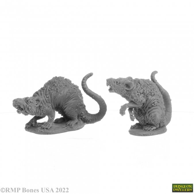 Reaper Bones Miniatures: Barrow Rats (2) | Gamer Loot