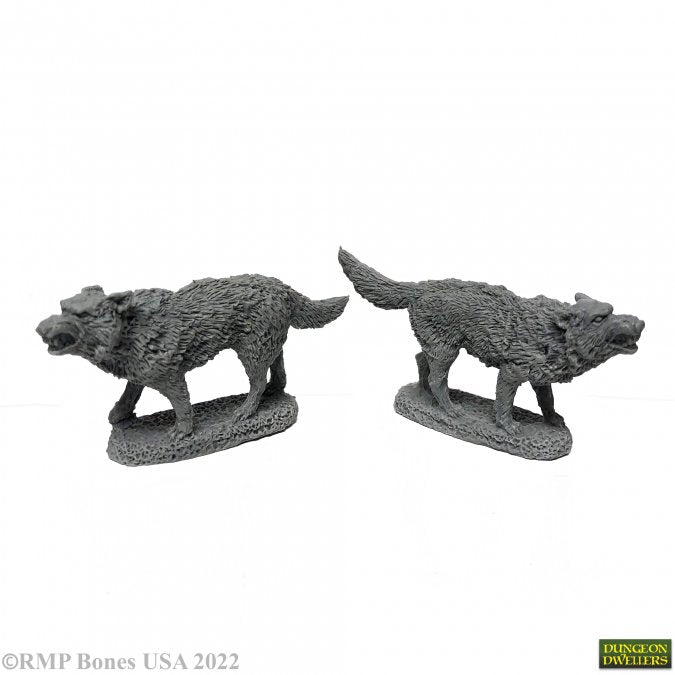 Reaper Bones Miniatures: Dire Wolves (2) | Gamer Loot