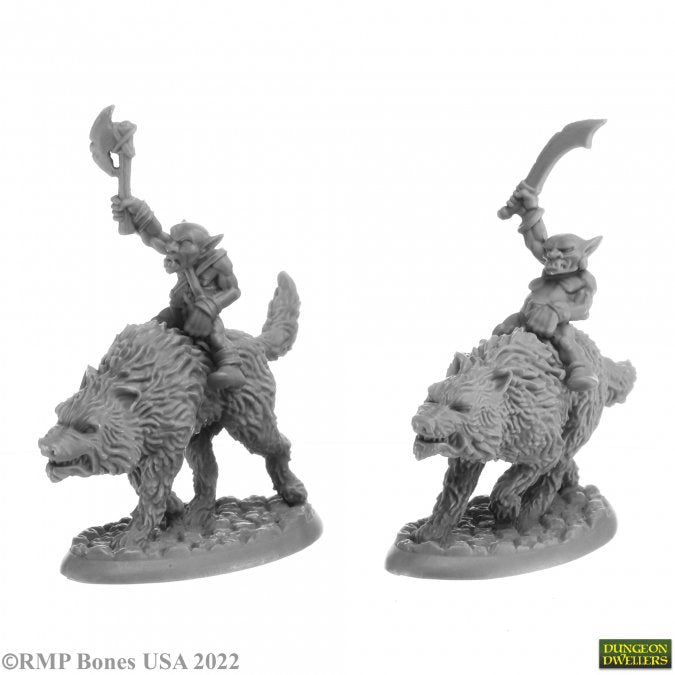 Reaper Bones Miniatures: Goblin Wolfriders (2) | Gamer Loot