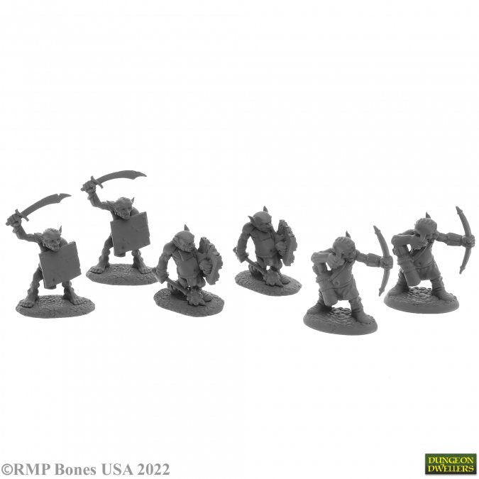 Reaper Bones Miniatures: Goblin Skirmishers (6) | Gamer Loot