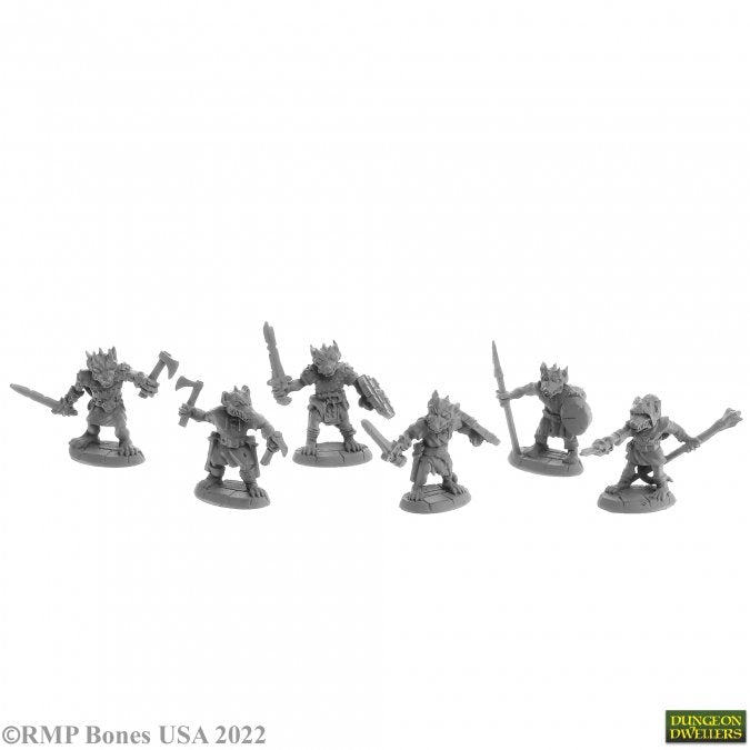 Reaper Bones Miniatures: Nightclaw Kobolds (6) | Gamer Loot