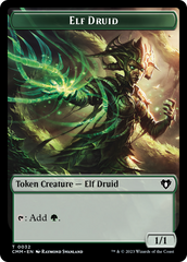 Elemental (0024) // Elf Druid Double-Sided Token [Commander Masters Tokens] | Gamer Loot