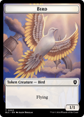 Storm Crow // Bird (003) Double-Sided Token [Bloomburrow Commander Tokens] | Gamer Loot