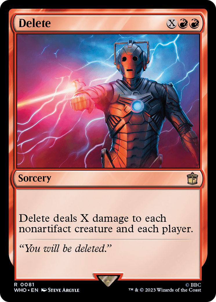 Delete [Doctor Who] | Gamer Loot