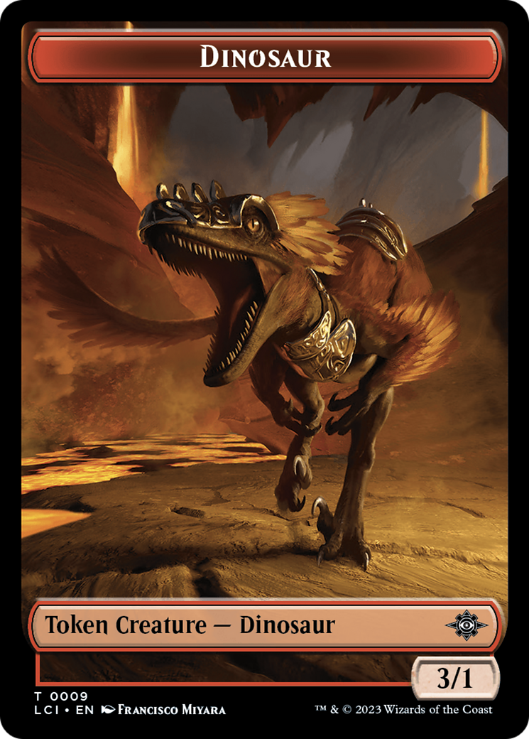 Dinosaur Token (0009) [The Lost Caverns of Ixalan Tokens] | Gamer Loot