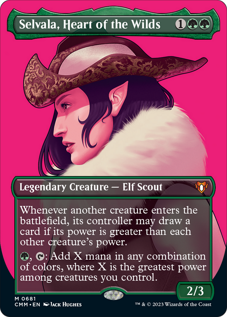 Selvala, Heart of the Wilds (Borderless Profile) [Commander Masters] | Gamer Loot