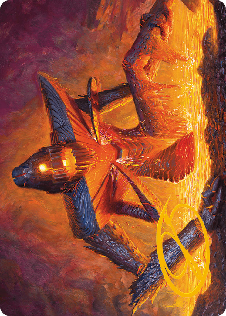 Molten Gatekeeper Art Card (Gold-Stamped Signature) [Modern Horizons 3 Art Series] | Gamer Loot