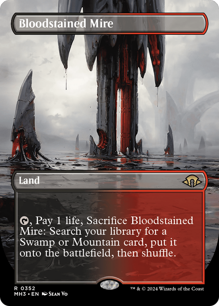 Bloodstained Mire (Borderless) [Modern Horizons 3] | Gamer Loot