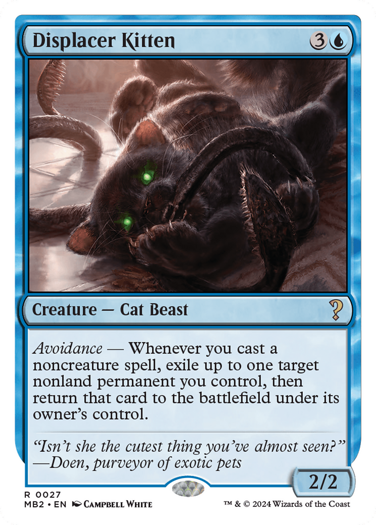 Displacer Kitten (White Border) [Mystery Booster 2] | Gamer Loot