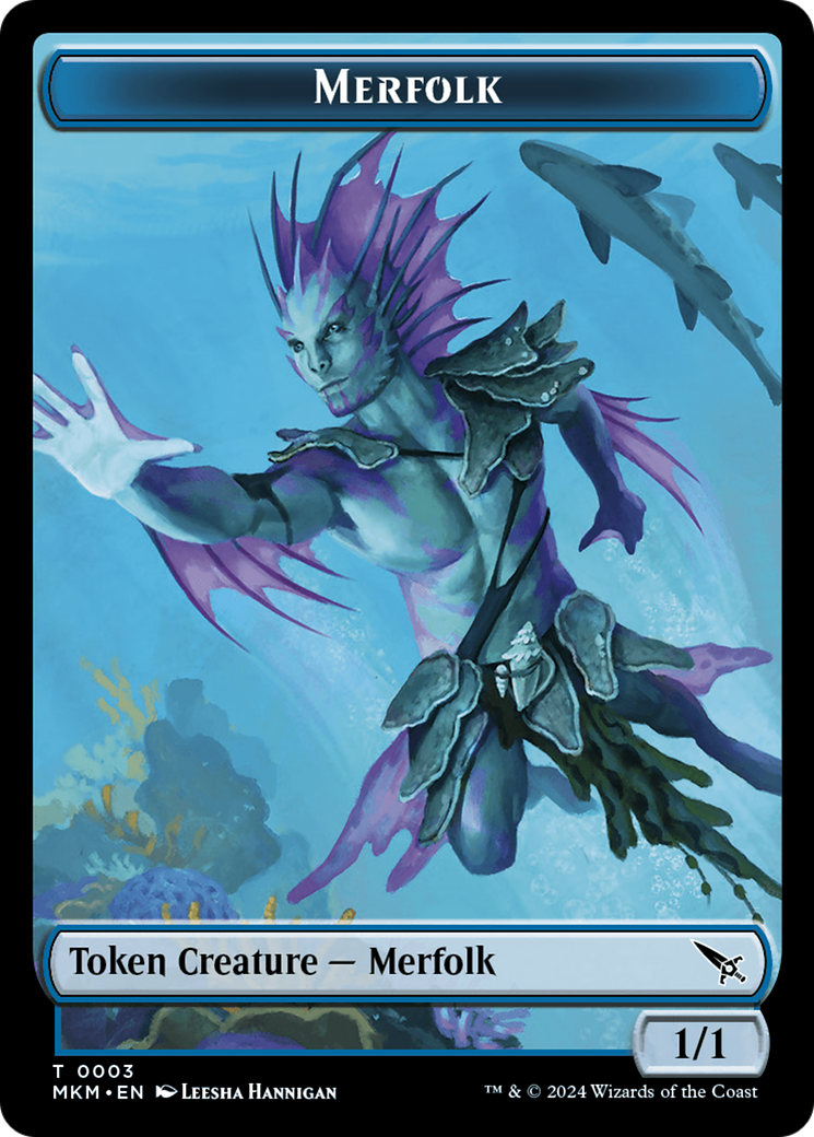 Thopter (0020) // Merfolk Double-Sided Token [Murders at Karlov Manor Tokens] | Gamer Loot