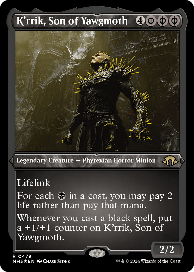 K'rrik, Son of Yawgmoth (Foil Etched) [Modern Horizons 3] | Gamer Loot