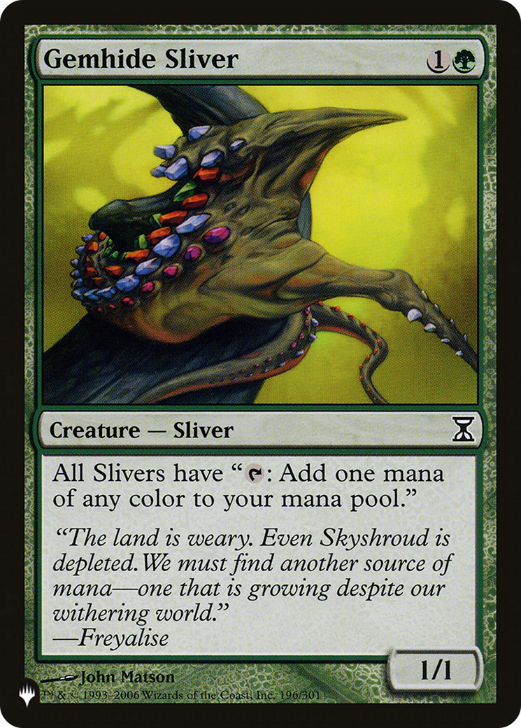 Gemhide Sliver [The List Reprints] | Gamer Loot