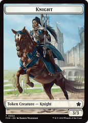 Human // Knight Double-Sided Token [Foundations Tokens] | Gamer Loot