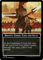 Bounty: Gorra Tash and Silas // Bounty Rules Double-Sided Token [Outlaws of Thunder Junction Commander Tokens] | Gamer Loot