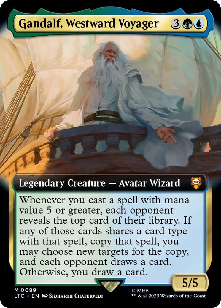 Gandalf, Westward Voyager (Extended Art) [The Lord of the Rings: Tales of Middle-Earth Commander] | Gamer Loot