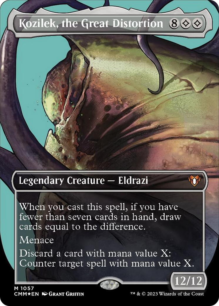 Kozilek, the Great Distortion (Borderless Textured Foil Frame Break) [Commander Masters] | Gamer Loot