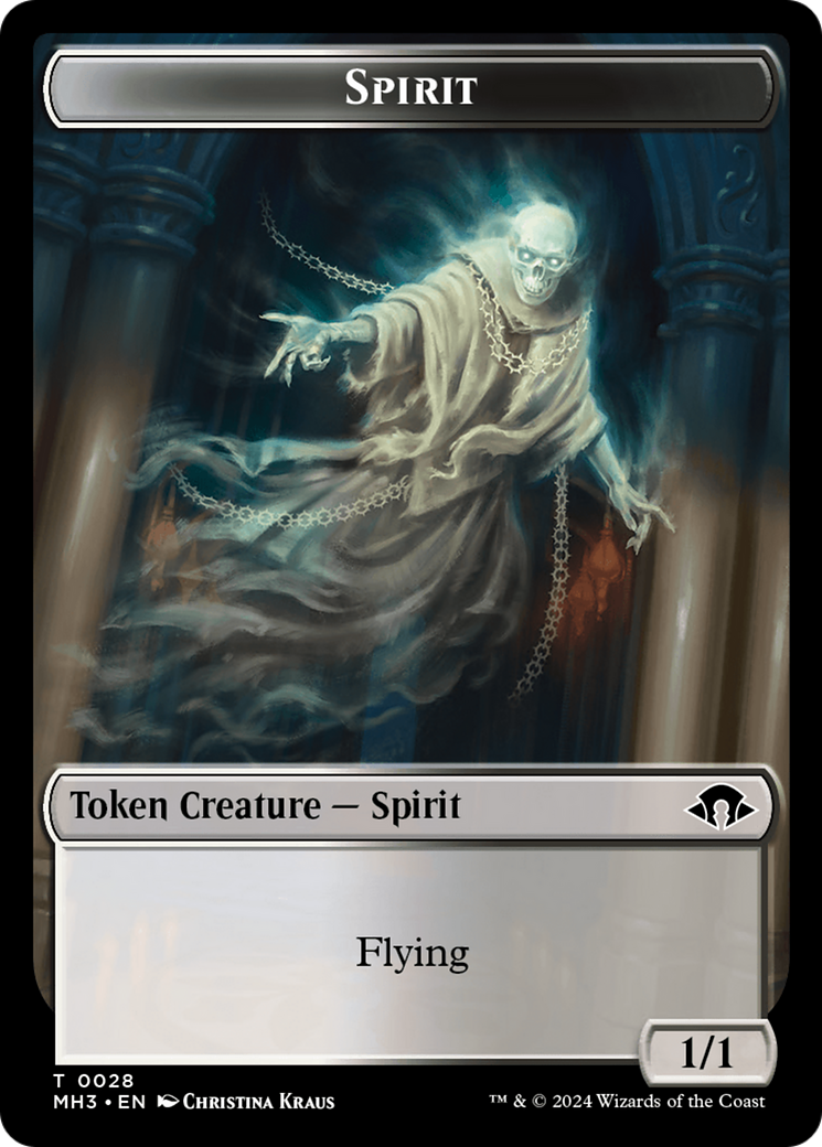 Eldrazi Spawn // Spirit (0028) Double-Sided Token [Modern Horizons 3 Tokens] | Gamer Loot