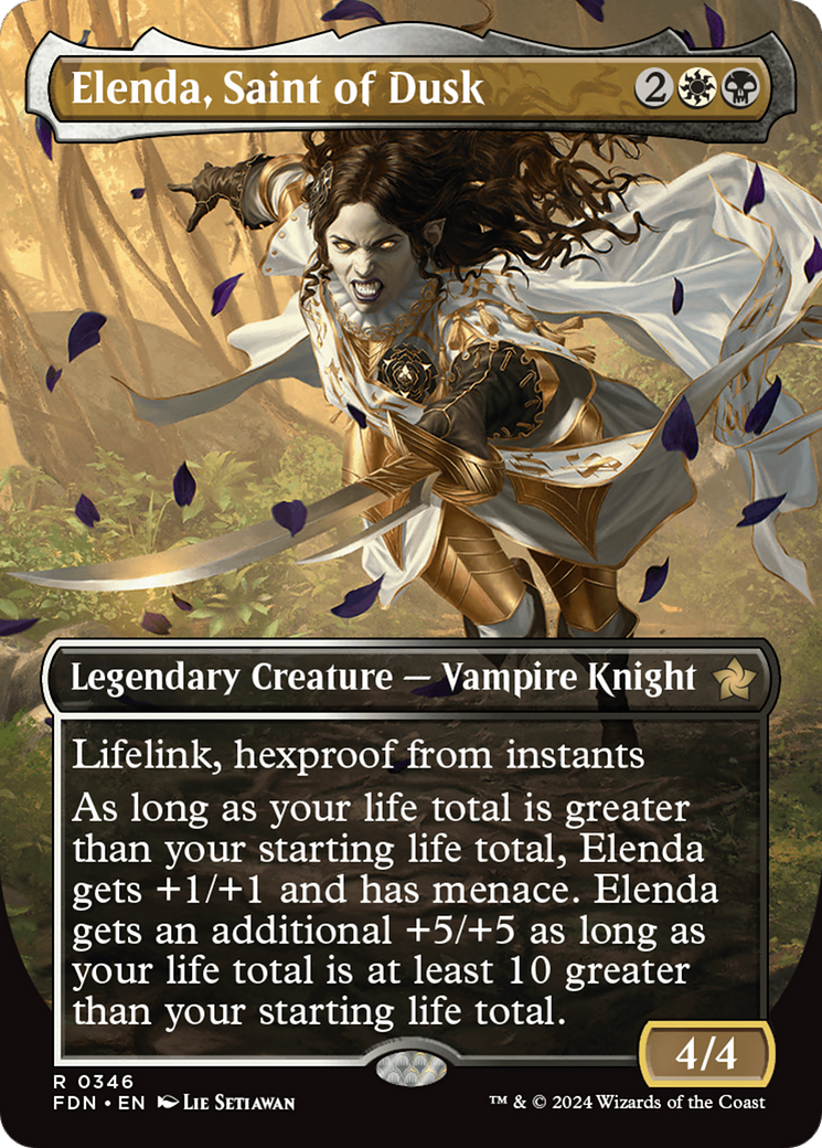 Elenda, Saint of Dusk (Borderless) [Foundations] | Gamer Loot