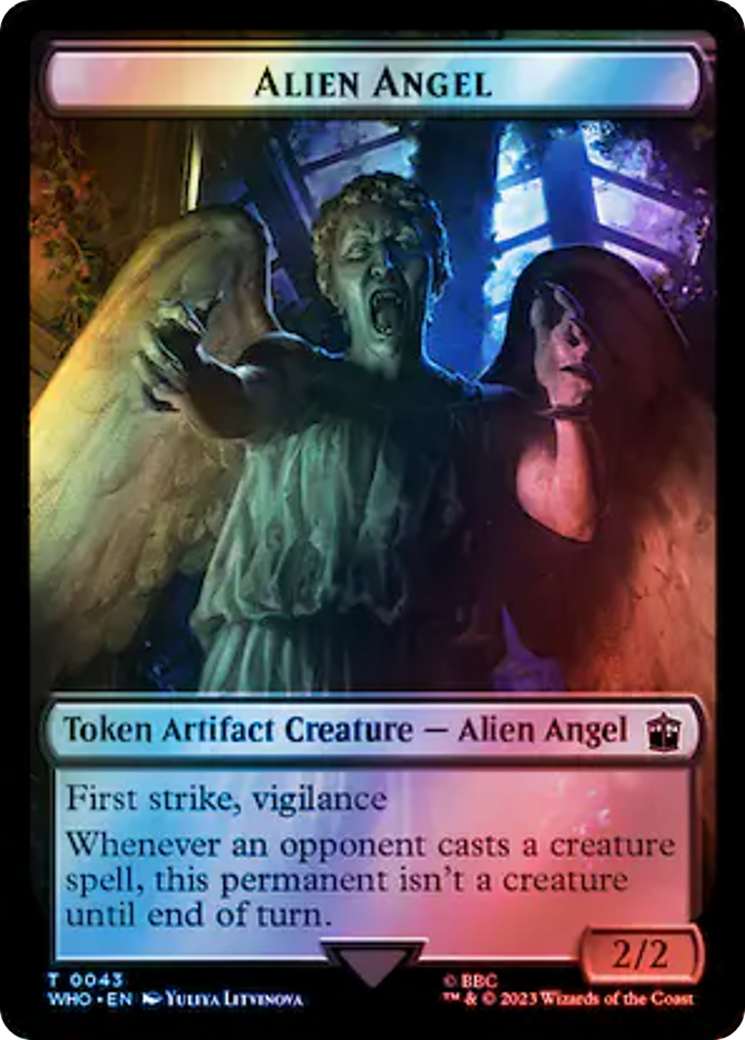 Alien Angel // Alien Insect Double-Sided Token (Surge Foil) [Doctor Who Tokens] | Gamer Loot