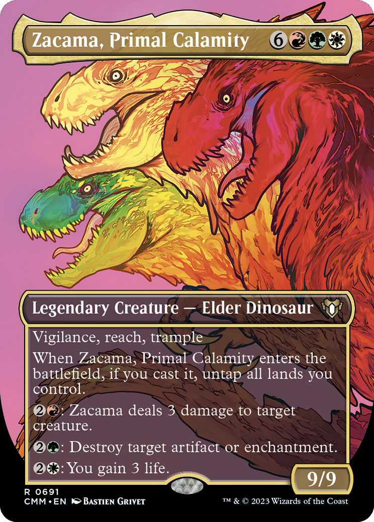 Zacama, Primal Calamity (Borderless Profile) [Commander Masters] | Gamer Loot