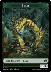 Beast // Merfolk (0003) Double-Sided Token [The Lost Caverns of Ixalan Commander Tokens] | Gamer Loot