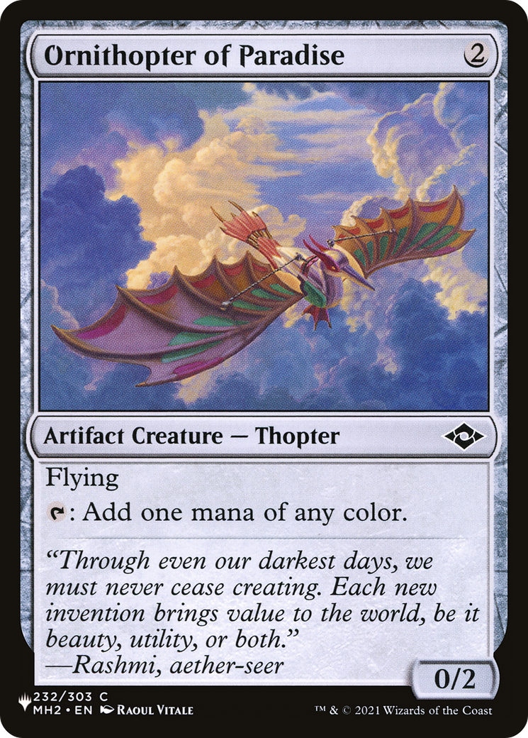 Ornithopter of Paradise [The List Reprints] | Gamer Loot