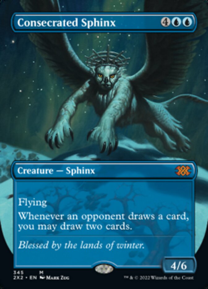 Consecrated Sphinx (Borderless Alternate Art) [Double Masters 2022] | Gamer Loot