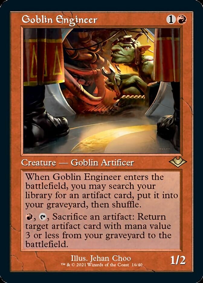 Goblin Engineer (Retro Foil Etched) [Modern Horizons] | Gamer Loot