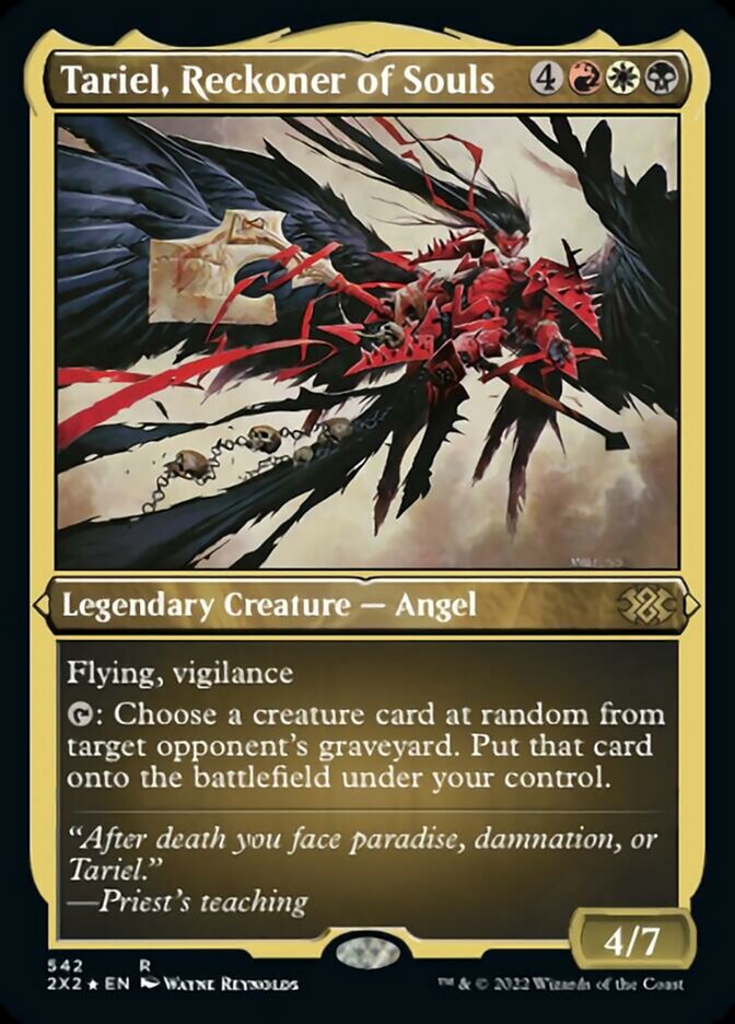 Tariel, Reckoner of Souls (Foil Etched) [Double Masters 2022] | Gamer Loot