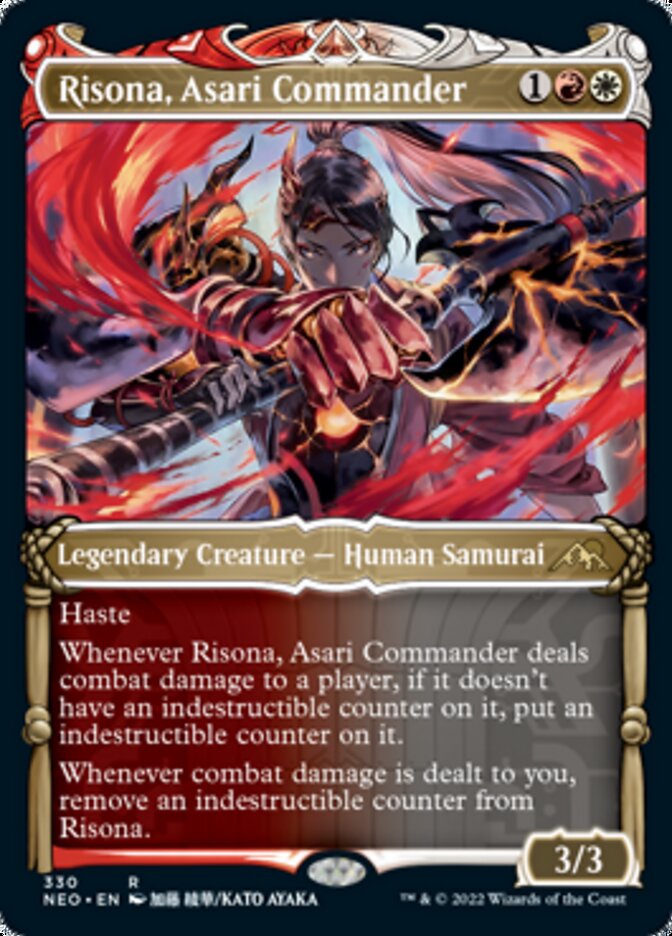 Risona, Asari Commander (Showcase Samurai) [Kamigawa: Neon Dynasty] | Gamer Loot