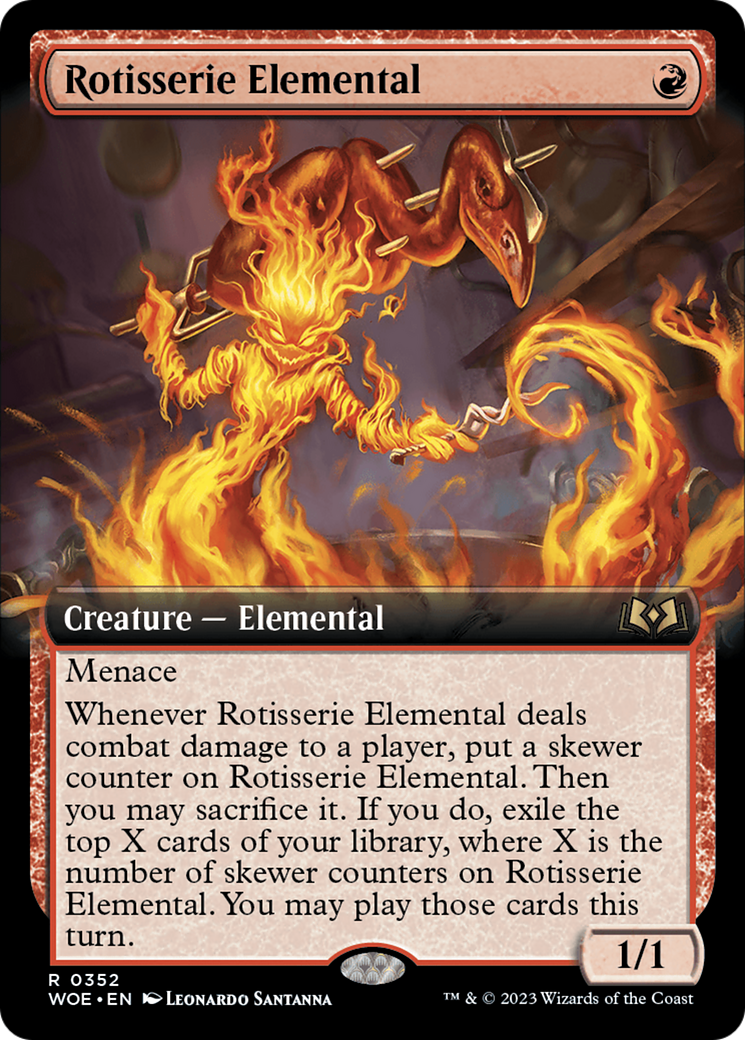 Rotisserie Elemental (Extended Art) [Wilds of Eldraine] | Gamer Loot