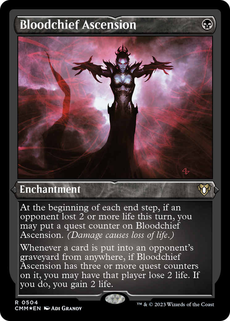 Bloodchief Ascension (Foil Etched) [Commander Masters] | Gamer Loot