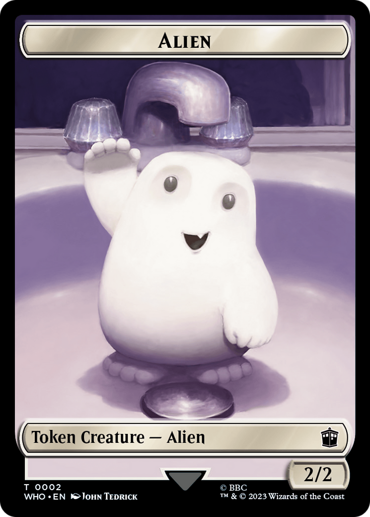 Copy // Alien Double-Sided Token [Doctor Who Tokens] | Gamer Loot