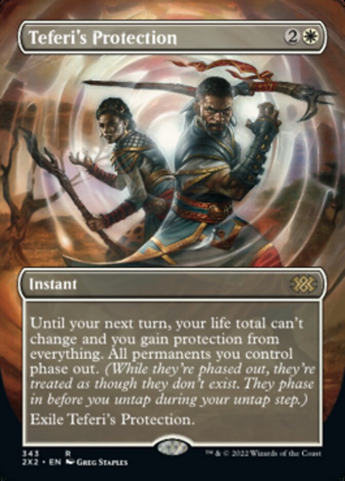 Teferi's Protection (Borderless Alternate Art) [Double Masters 2022] | Gamer Loot