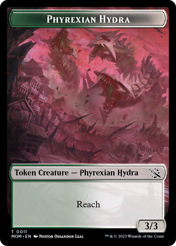 Warrior // Phyrexian Hydra (11) Double-Sided Token [March of the Machine Tokens] | Gamer Loot