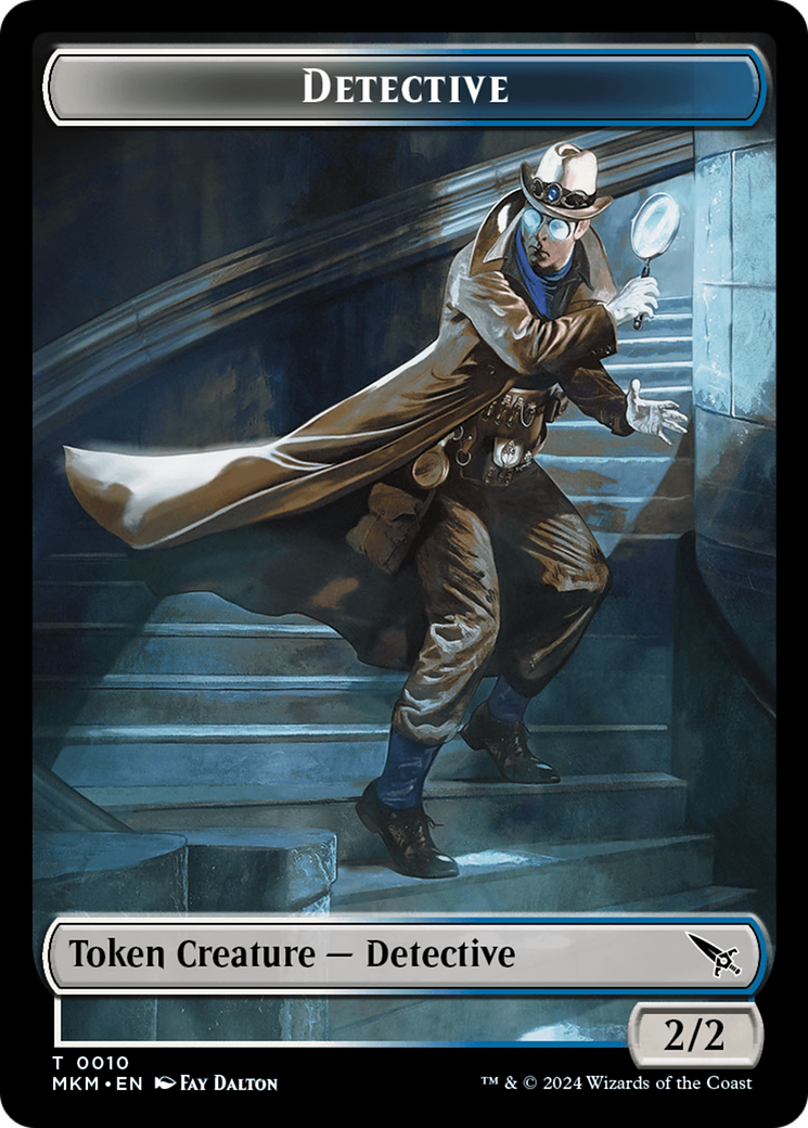 Detective // Spirit Double-Sided Token [Murders at Karlov Manor Tokens] | Gamer Loot