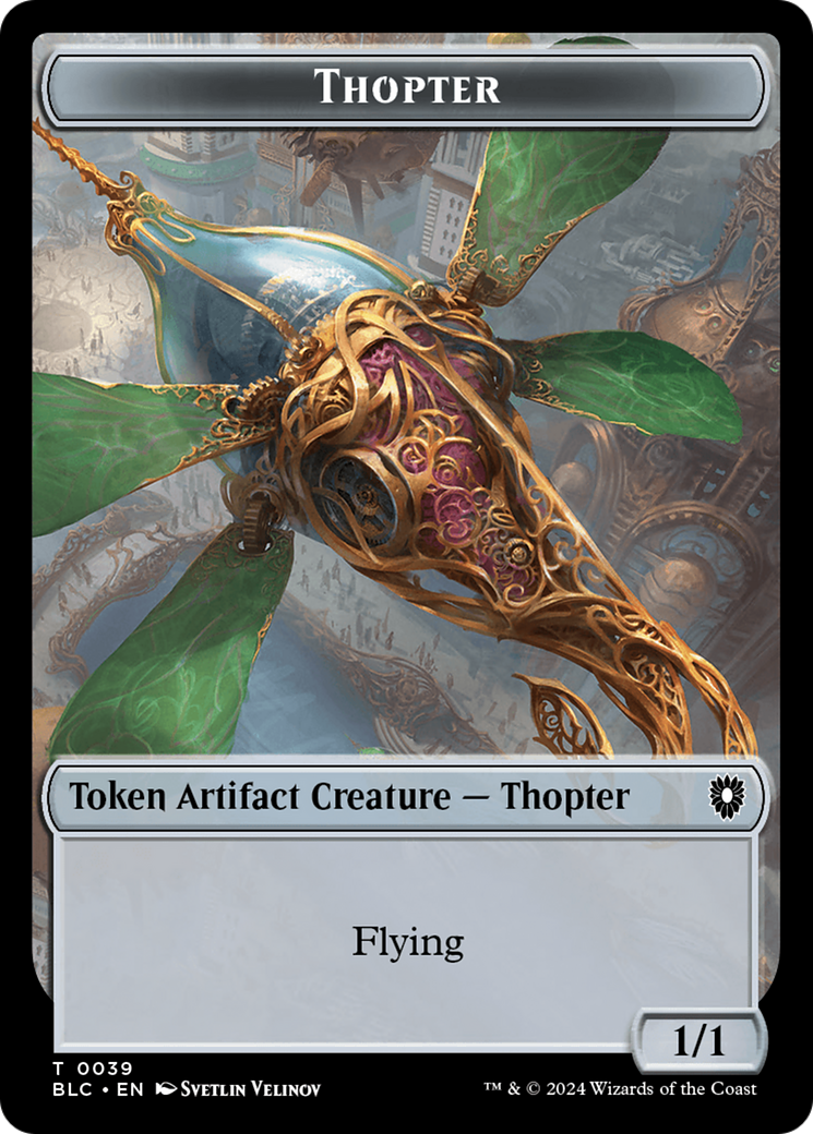 Goblin // Thopter Double-Sided Token [Bloomburrow Commander Tokens] | Gamer Loot