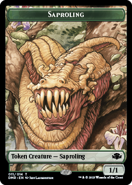 Zombie // Saproling Double-Sided Token [Dominaria Remastered Tokens] | Gamer Loot